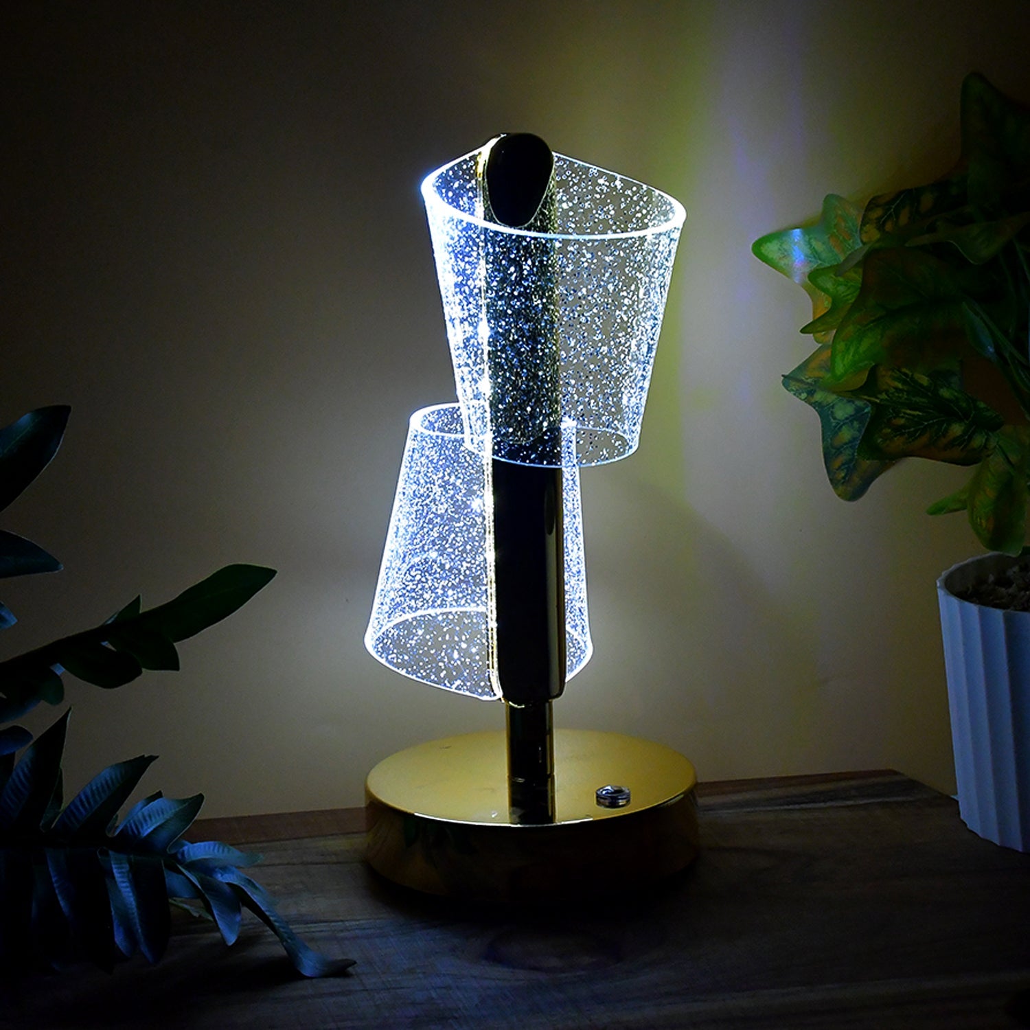 Modern Luxury Crystal LED Double Shade Table Lamp (1 Pc) Modern Luxury Crystal LED Double Shade Table Lamp (1 Pc)